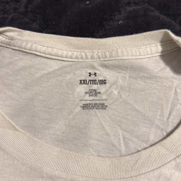 Under Armour, tan with green T-shirt size XXL. - Picture 3 of 5